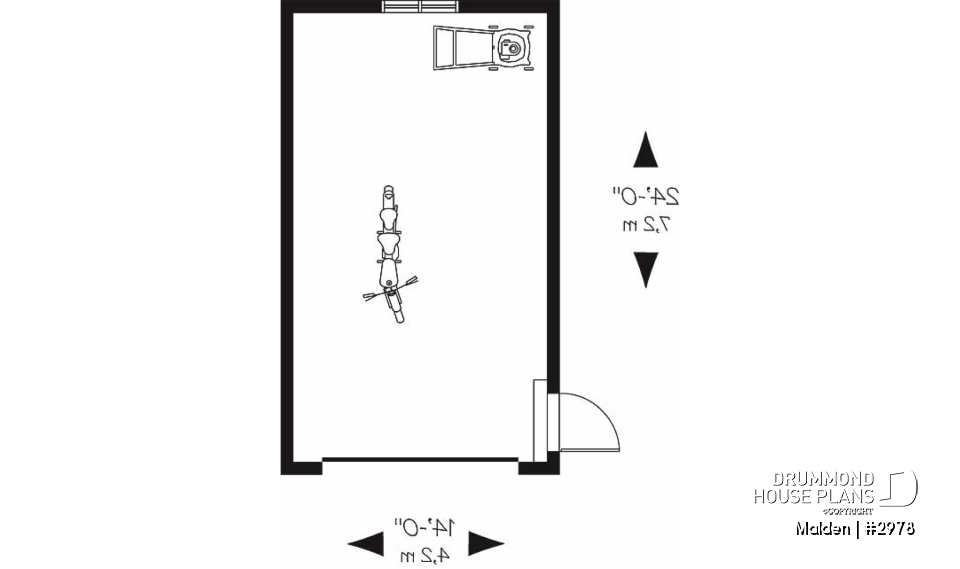 1st level - One-car garage plan. DIY garage plan. PDF and blueprints available. - Malden