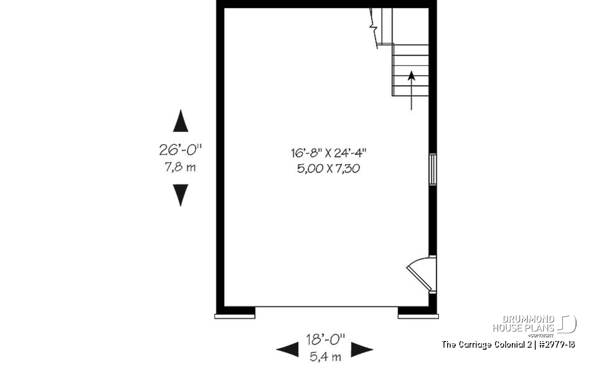 1st level - Ample 1-car garage with storage space on second floor - The Carriage Colonial 2