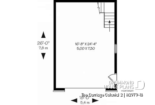 1st level - 1-car garage with storage space on second floor - The Carriage Colonial 2