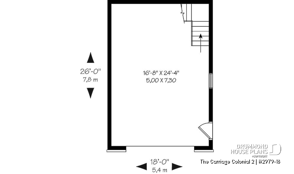 1st level - Ample 1-car garage with storage space on second floor - The Carriage Colonial 2