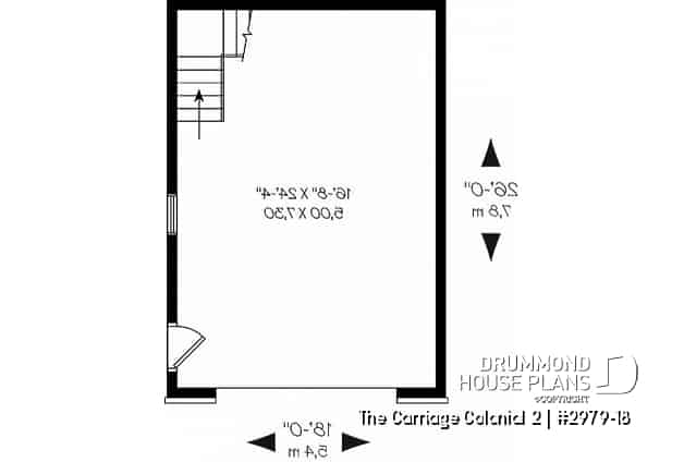 1st level - Ample 1-car garage with storage space on second floor - The Carriage Colonial 2