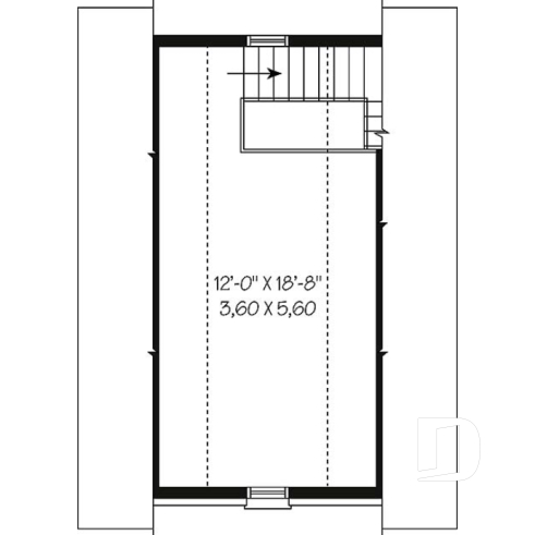 2nd level - Ample 1-car garage with storage space on second floor - The Carriage Colonial 2