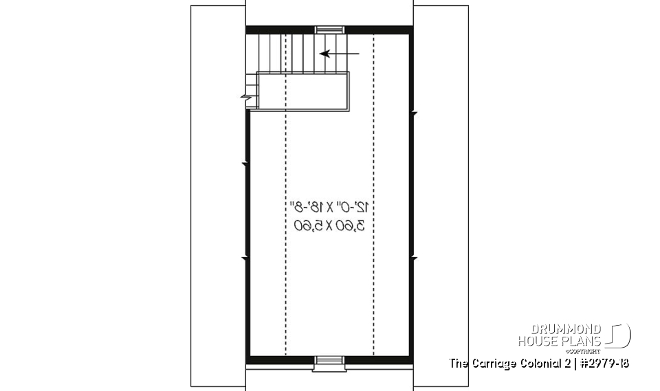 2nd level - Ample 1-car garage with storage space on second floor - The Carriage Colonial 2