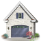 front - BASE MODEL - Ample 1-car garage with storage space on second floor - The Carriage Colonial 2
