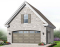 front - BASE MODEL - Traditional two-car garage plan with storage on second floor - The Carriage Colonial 3