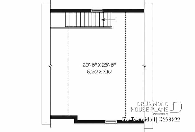 2nd level - Garage plan with loft - The Townside 1