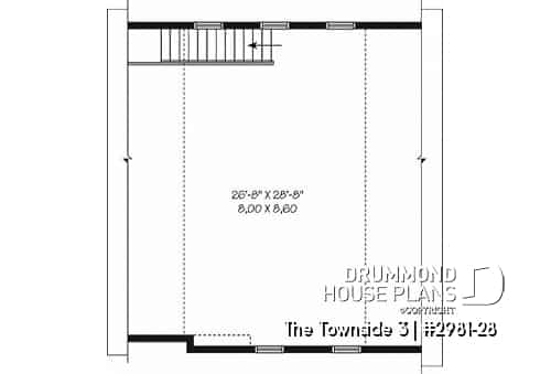 2nd level - 2-car garage with second floor storage room - The Townside 3