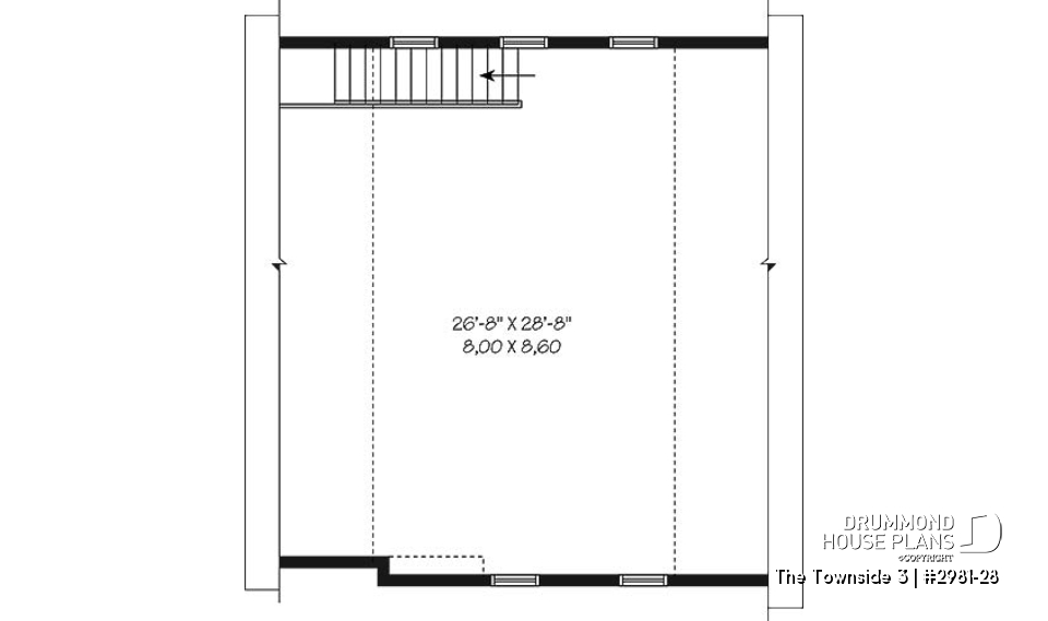 2nd level - 2-car garage with second floor storage room - The Townside 3