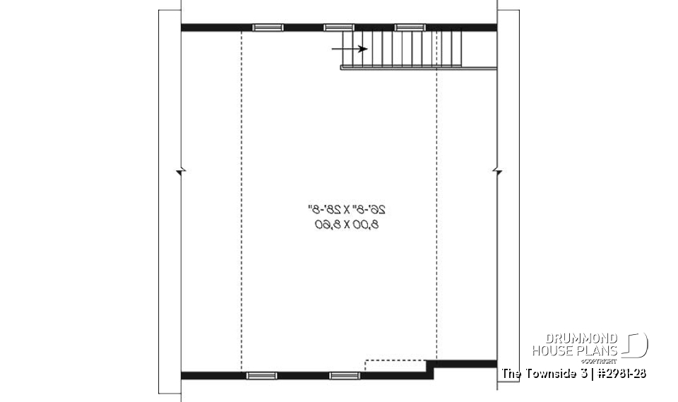 2nd level - 2-car garage with second floor storage room - The Townside 3