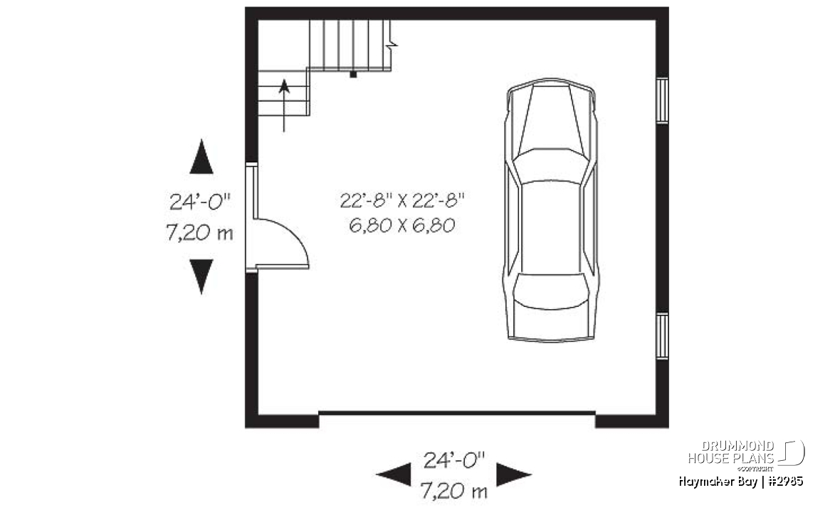 1st level - Stylish 2-storey 2-car garage plan - Haymaker Bay