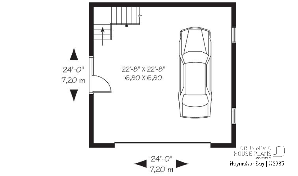 1st level - Stylish 2-storey 2-car garage plan - Haymaker Bay