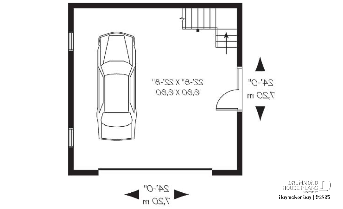 1st level - Stylish 2-storey 2-car garage plan - Haymaker Bay