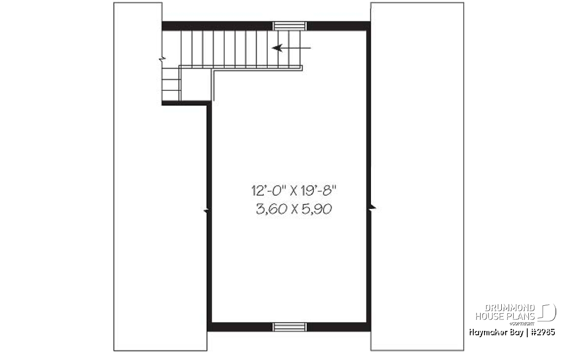 2nd level - Stylish 2-storey 2-car garage plan - Haymaker Bay