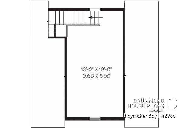 2nd level - Stylish 2-storey 2-car garage plan - Haymaker Bay