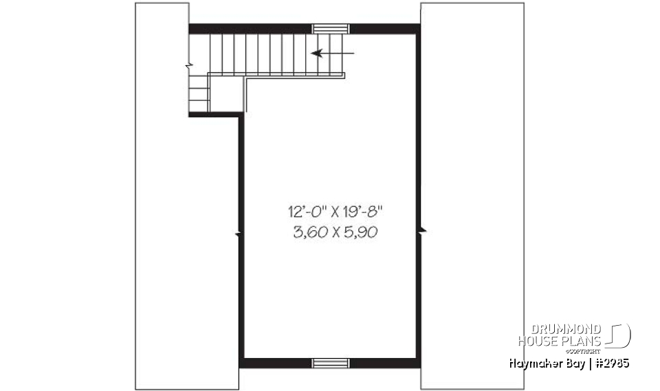 2nd level - Stylish 2-storey 2-car garage plan - Haymaker Bay