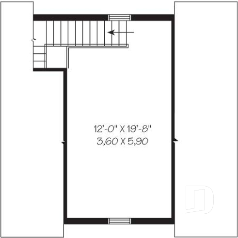 2nd level - Stylish 2-storey 2-car garage plan - Haymaker Bay