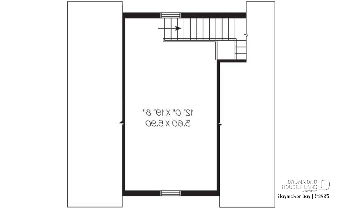2nd level - Stylish 2-storey 2-car garage plan - Haymaker Bay