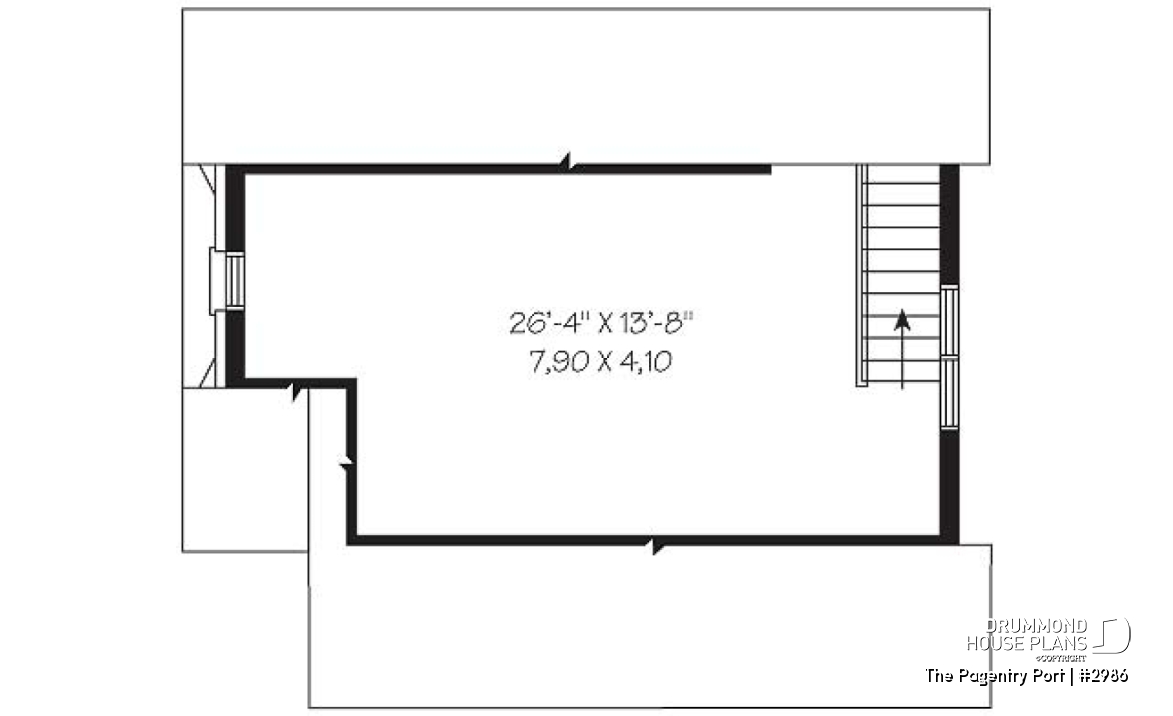 2nd level - 2-car garage plan with storage in attic - The Pagentry Port
