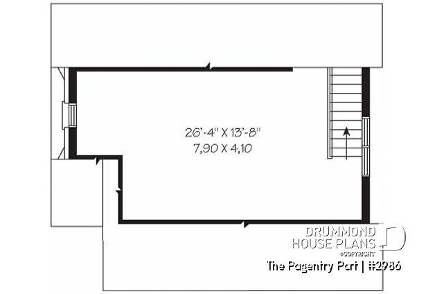 2nd level - 2-car garage plan with storage in attic - The Pagentry Port