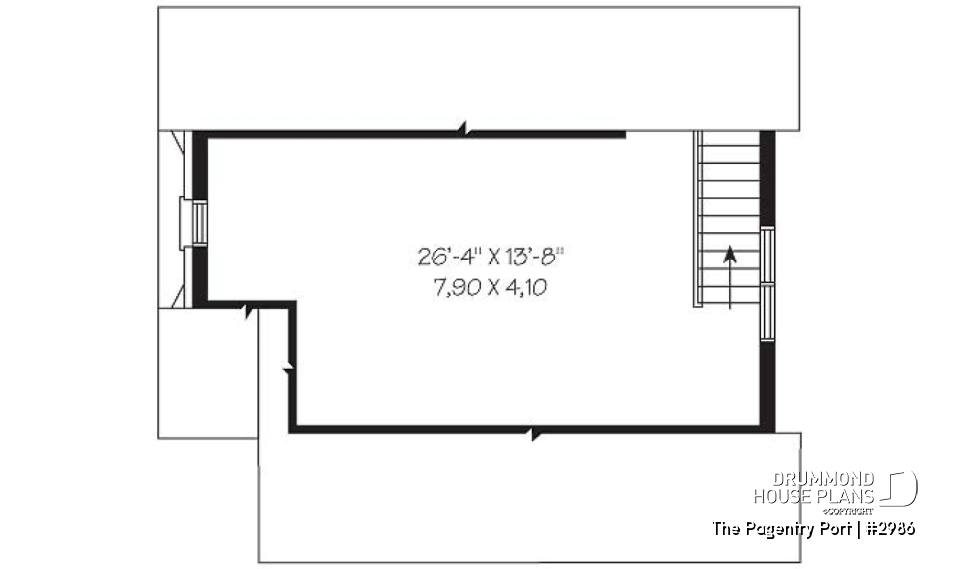 2nd level - 2-car garage plan with storage in attic - The Pagentry Port