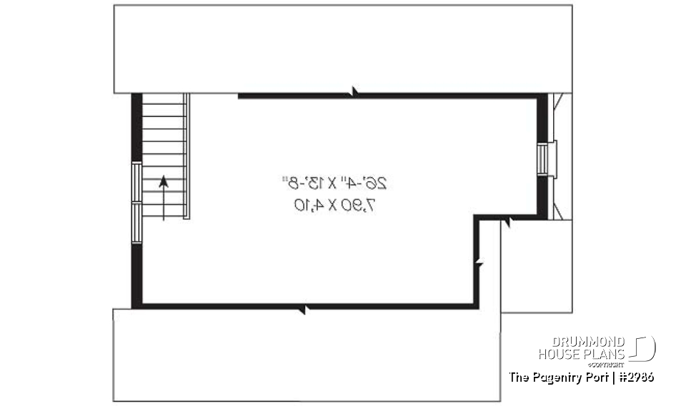 2nd level - 2-car garage plan with storage in attic - The Pagentry Port