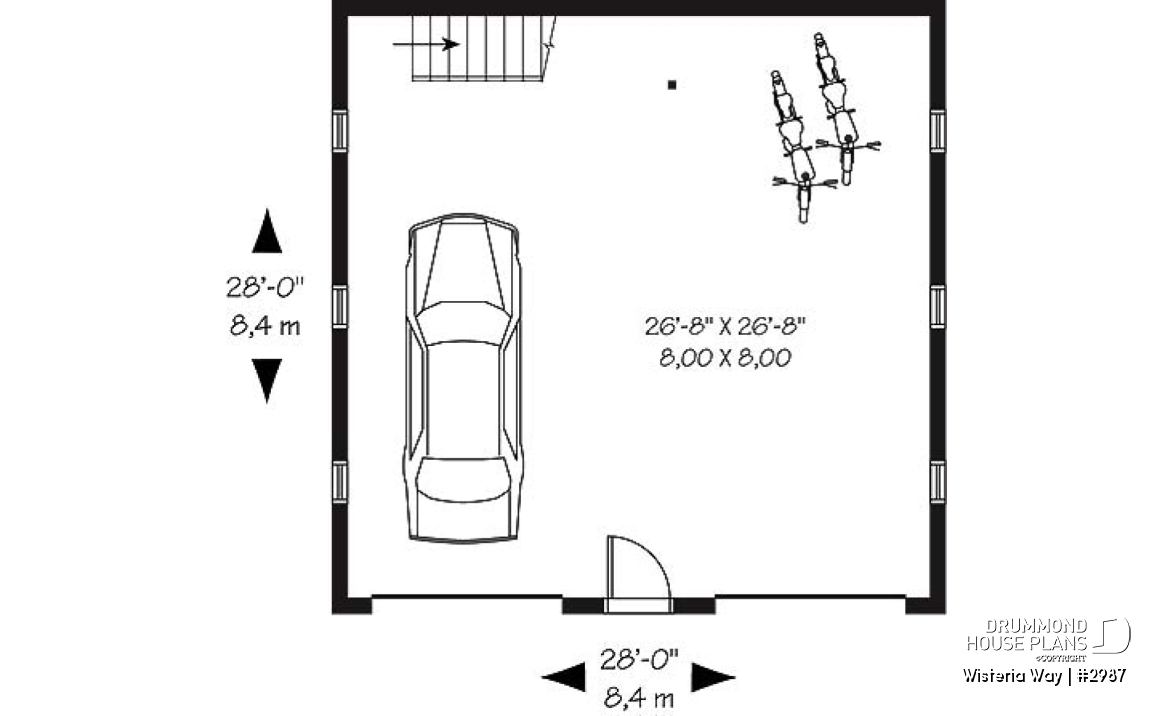 1st level - Double car garage with bonus space in attic. - Wisteria Way