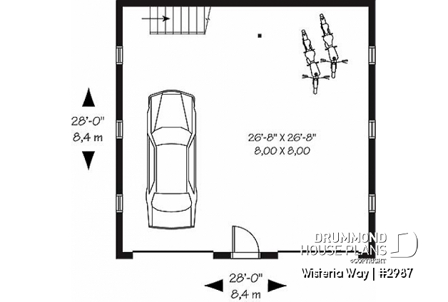 1st level - Double car garage with bonus space in attic. - Wisteria Way