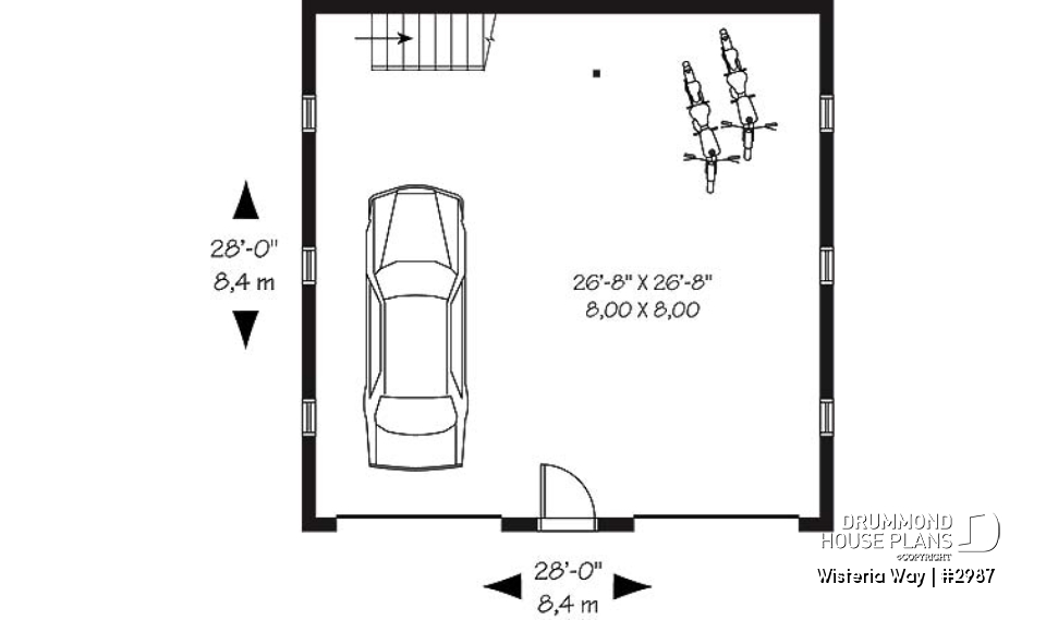 1st level - Double car garage with bonus space in attic. - Wisteria Way