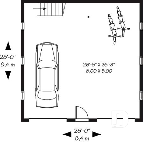 1st level - Double car garage with bonus space in attic. - Wisteria Way