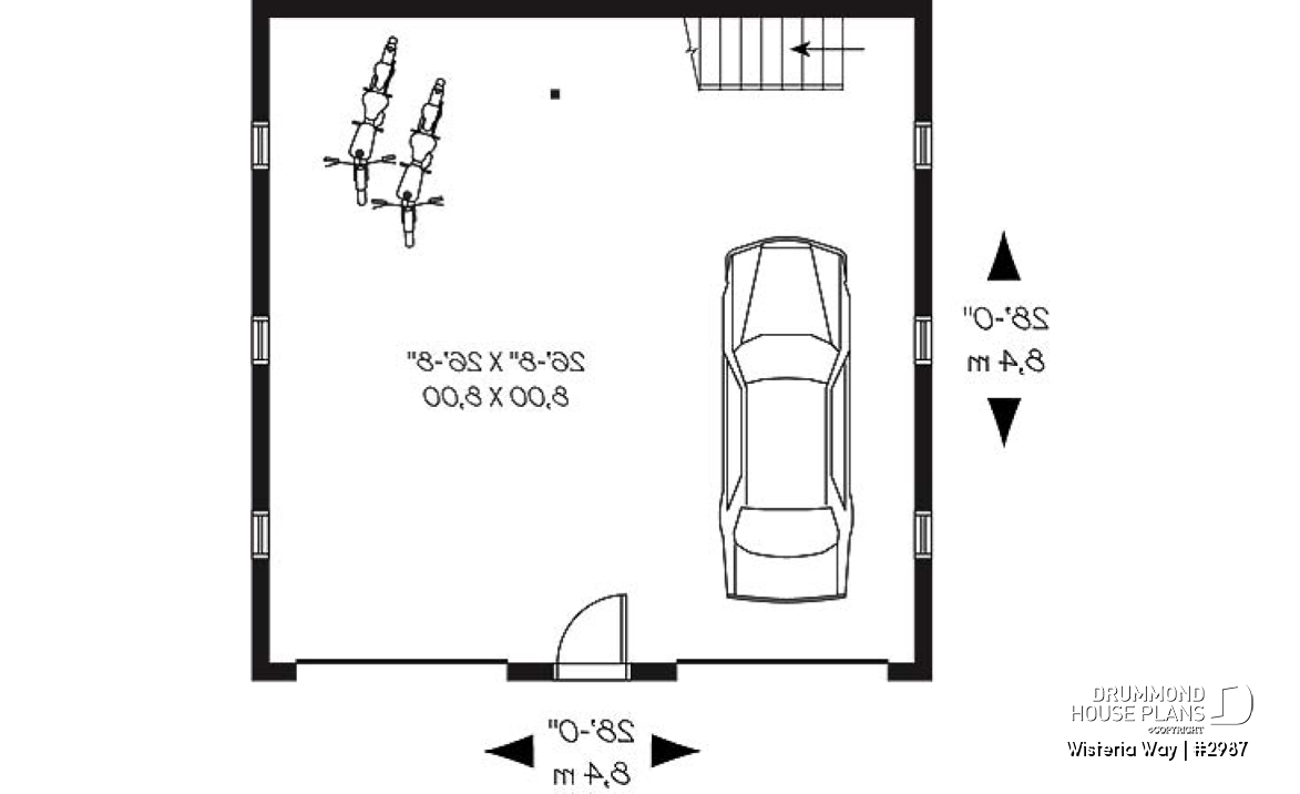 1st level - Double car garage with bonus space in attic. - Wisteria Way
