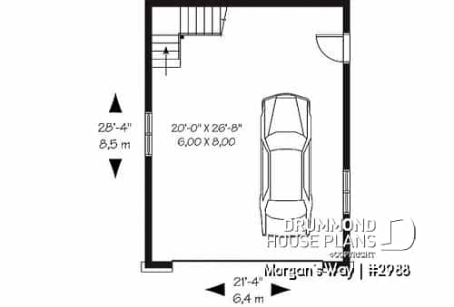 1st level - Trasitional style double car garage with bonus space on attic. - Morgan's Way