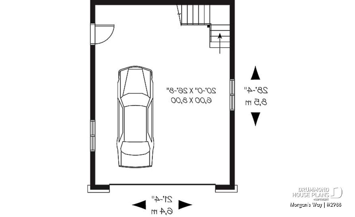 1st level - Trasitional style double car garage with bonus space on attic. - Morgan's Way