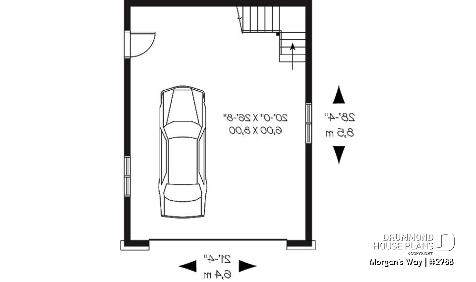 1st level - Trasitional style double car garage with bonus space on attic. - Morgan's Way