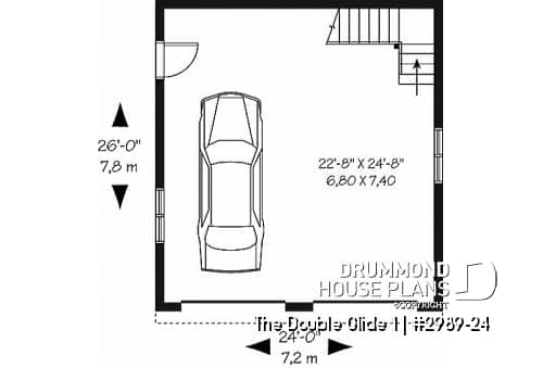 1st level - 2 story garage plan with bonus space in second floor! - The Double Glide 1