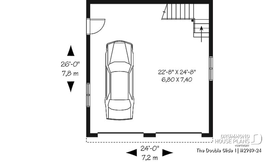 1st level - Two-story garage plan with a versatile bonus loft—enhance your space in style! - The Double Glide 1