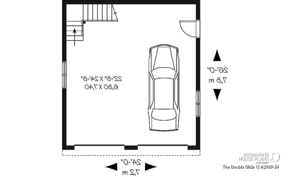 1st level - Two-story garage plan with a versatile bonus loft—enhance your space in style! - The Double Glide 1