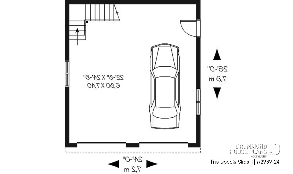 1st level - Two-story garage plan with a versatile bonus loft—enhance your space in style! - The Double Glide 1