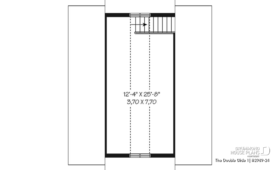 2nd level - Two-story garage plan with a versatile bonus loft—enhance your space in style! - The Double Glide 1