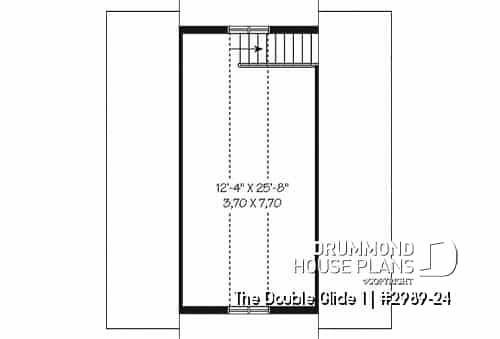 2nd level - 2 story garage plan with bonus space in second floor - The Double Glide 1