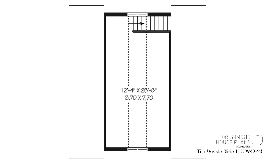2nd level - Two-story garage plan with a versatile bonus loft—enhance your space in style! - The Double Glide 1
