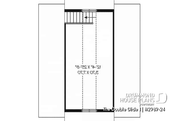 2nd level - 2 story garage plan with bonus space in second floor! - The Double Glide 1
