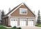 front - BASE MODEL - Three-car garage plan with large unfinished bonus space in the attic - The Double Glide 3