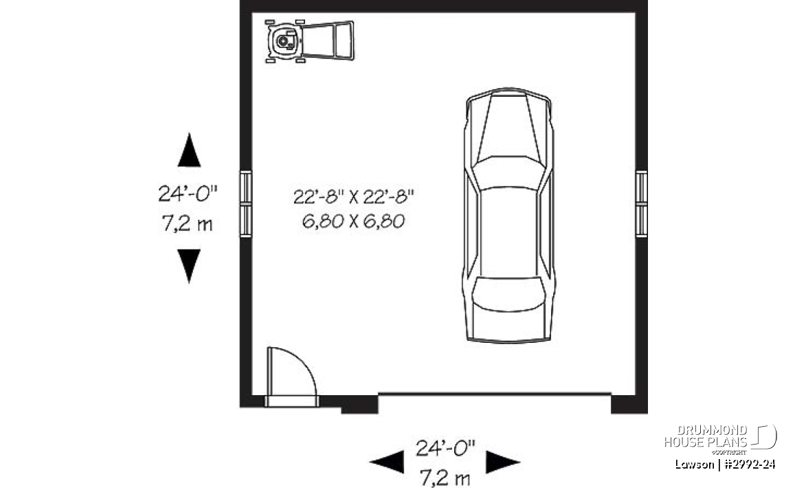1st level - 2-car garage plan  - Lawson