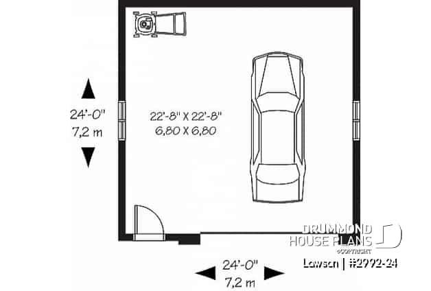 1st level - 2-car garage plan  - Lawson