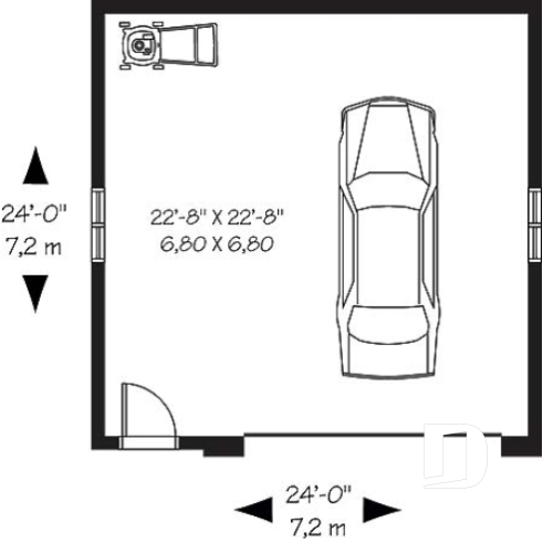 1st level - 2-car garage plan  - Lawson