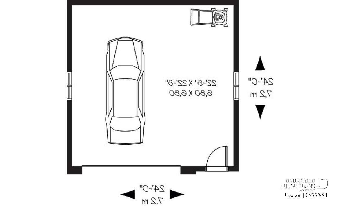 1st level - 2-car garage plan  - Lawson