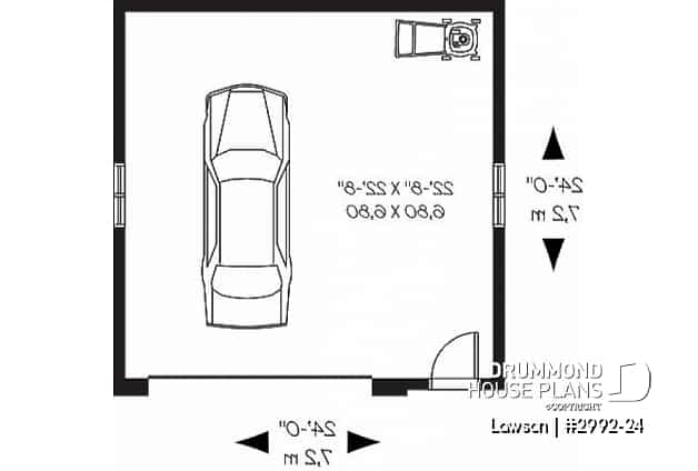 1st level - 2-car garage plan  - Lawson