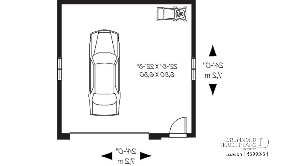 1st level - 2-car garage plan  - Lawson
