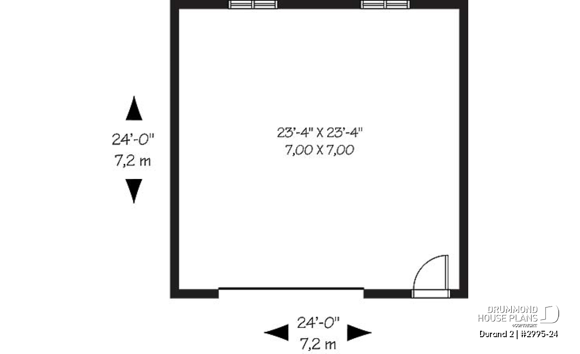 1st level - Simple one-car garage, affordable - Durand 2