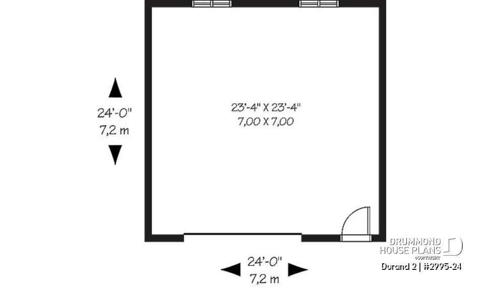 1st level - Simple one-car garage, affordable - Durand 2